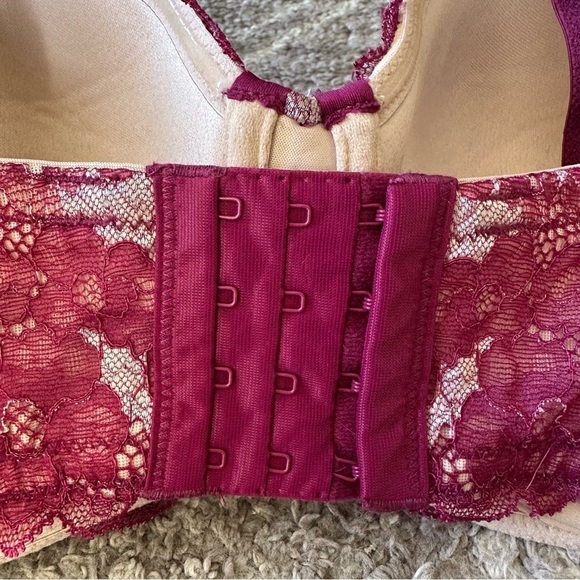 NWOT Torrid Push Up Multiway Bra Purple Tan Lace 40DD - Picture 6 of 9